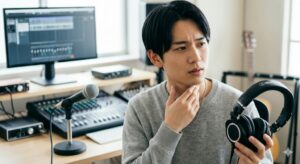 音程をうまく取れない男性